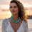 Trendy Multicolor Acrylic Necklace Statement Adjustable-Blue 7