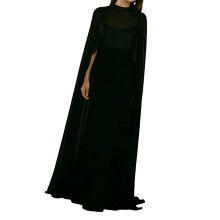 Breathable Sun Protection Chiffon Capelet Cloak-Black 180cm