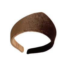 Elegante Pleuche effen kleur haaraccessoire hoofdbanden-Koffie