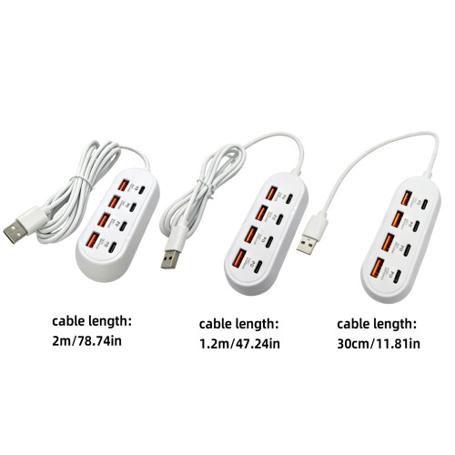USB Extension Cable Splitter With 8 Charging Port-200cm 1