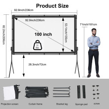 Portable 16:9 Foldable Outdoor Screen