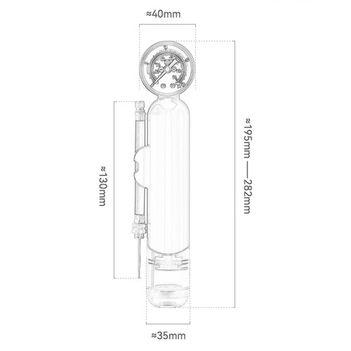 Ball Pump with Pressure Gauge Red Durable Hand Pump 2