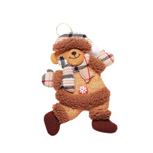 Crochta Nollag khaki le fear sneachta Santa, béar buí