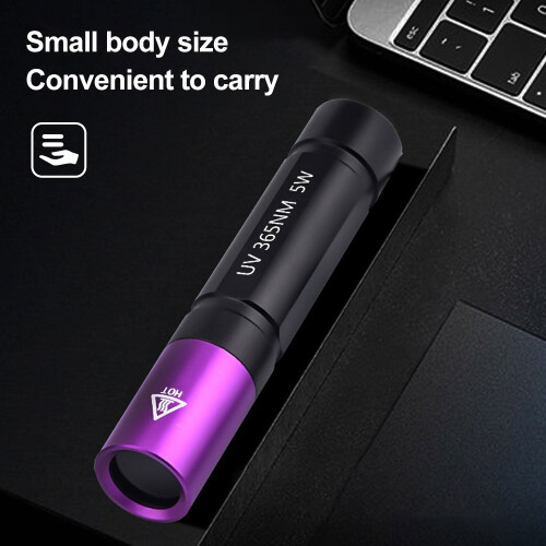 VASTFIRE UV black light flashlight 365nm 5W aluminum 1