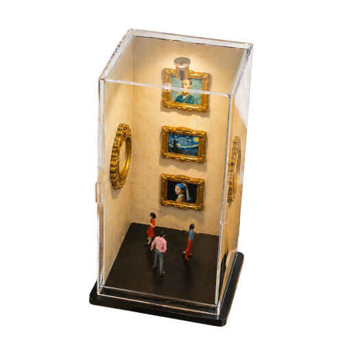 Mini coffret d'ombres de musées, coffret avec 9-fond jaune 1