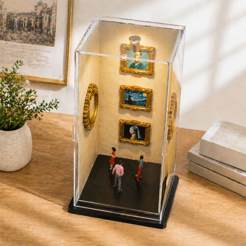 Mini coffret d'ombres de musées, coffret avec 9-fond jaune 2