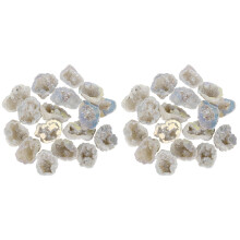 Lot de 2 géodes d'agate druzy cristal, minéraux irréguliers, pour la décoration intérieure et les loisirs créatifs.
