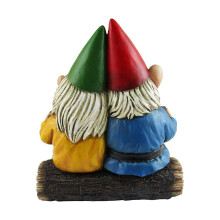 Casal de gnomos de jardim "Envelhecendo Juntos" de 14,6 cm (5,75"), compatível com decoração interna e externa, perfeito para casa, quarto e Natal.