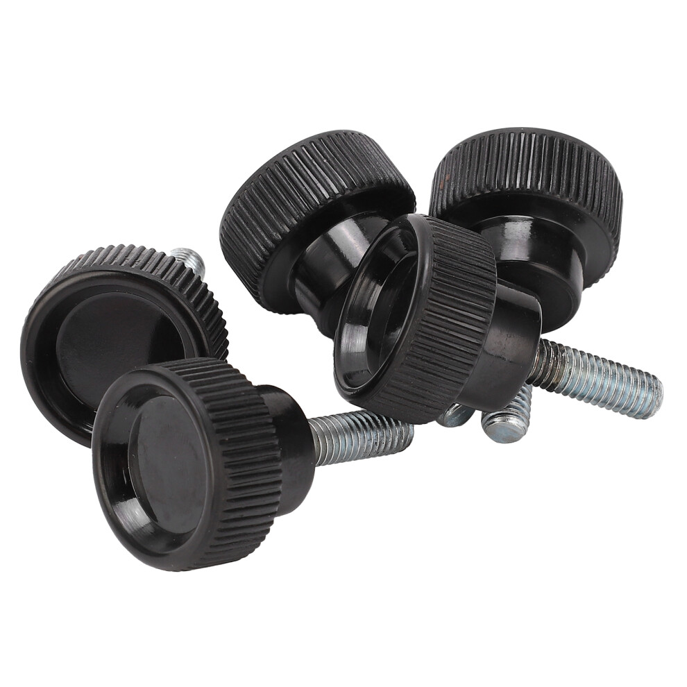 10Pcs Round Head Knurled Thumbscrew Nuts Black