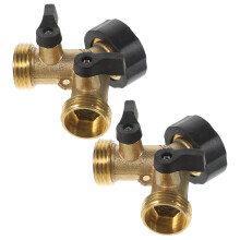 Lot de 2 raccords rapides pour tuyau de robinet, adaptateur 3/4", tuyau d'arrosage en laiton.