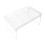 White wire stacking shelf foldable space-saving 3-tier 2