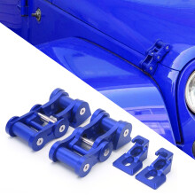 Blue Aluminium Hood Locks for JK Unlimited 07-18