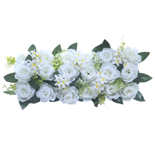 Artificial Rose Flower Arrangement For Wedding Reception-White