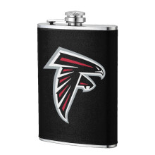 Falcons Flagon hofteflaske 8oz, fødevaregodkendt rustfrit stål og læder, kompatibel med udendørssport, camping, bryllupsgave til mænd