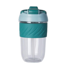 Tssuoun Vattenflaska med Sugrör 450ml Bärbar Kaffemugg BPA-fri Återanvändbar Vattenmugg för Mjölkjuicedrycker