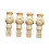 Reservedele til bordfodbold herrer, beige/hvid, 4 stk. 1