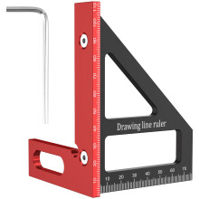 Règle d'angle pour le travail du bois en aluminium, onglet 45 et 90