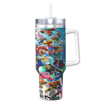 Smash Bros Ultimate termosz (40oz) fogantyúval és szívószállal