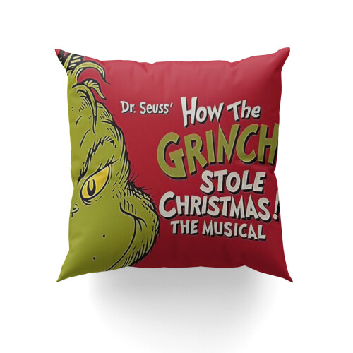 Capa de almofada Grinch 45x45cm para decoração de Natal
