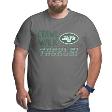 Camiseta de futebol americano NY Jets para homens de tamanhos grandes e altos