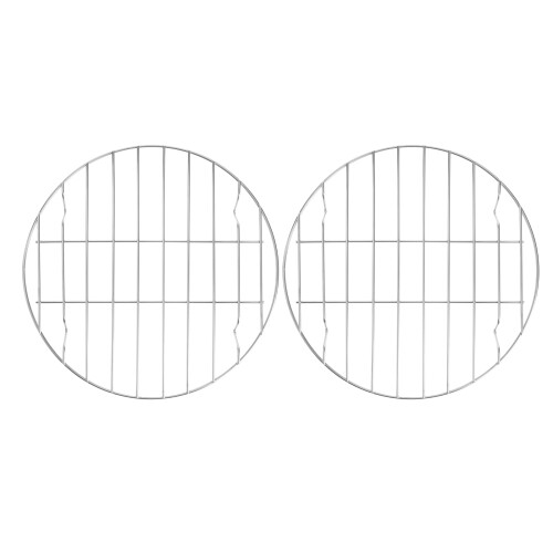 Grătar rotund portabil pentru grătar de tabără, 2 buc.