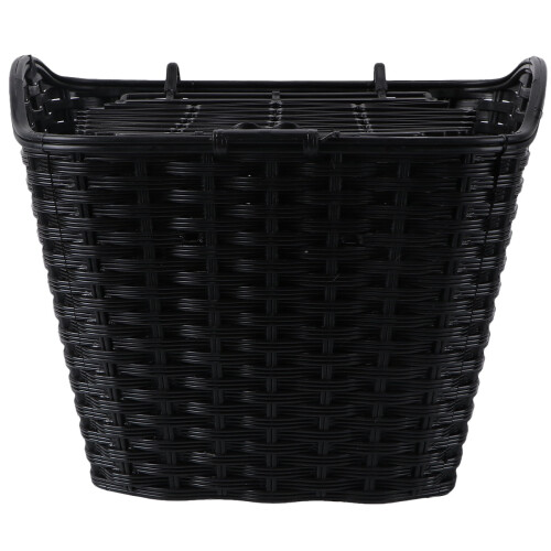Wicker cykelkurv rektangulær sort børn