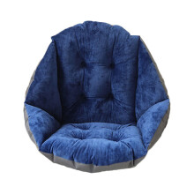 Outdoor High Back Chair Cushion Blue Fade-Resistant 2-Piece