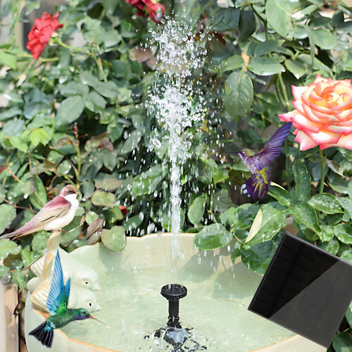 Pompa solare per fontana a vasca per uccelli con gioco d'acqua