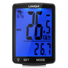Ciclocomputador inalámbrico Lixada con pantalla LCD multifuncional, velocímetro para bicicleta de montaña, resistente al agua IPX6.