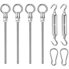 Kit de fixation pour voile d'ombrage 6 pouces pour voile triangulaire ou