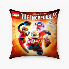 Taie d'oreiller personnalisée AIVO LEGO Les Indestructibles en polyester filé carré, coussin décoratif pour lit, canapé ou autre, décoration
