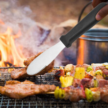Liquidation ! Pelle en acier inoxydable pour le camping, les pique-niques, les barbecues, la cuisson au wok, les steaks, etc. Idéale pour la cuisson