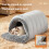 Secure Enclosed Pet Shelter Comfortable for Cold-Orange S 5
