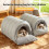 Secure Enclosed Pet Shelter Comfortable for Cold-Orange S 6