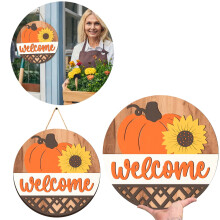 Dekoratives Türschild aus Holz für den Herbst, 1 Stück