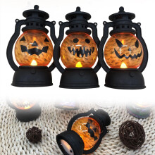 Halloweenowa dekoracyjna dynia w stylu vintage z plastiku elektronicznego