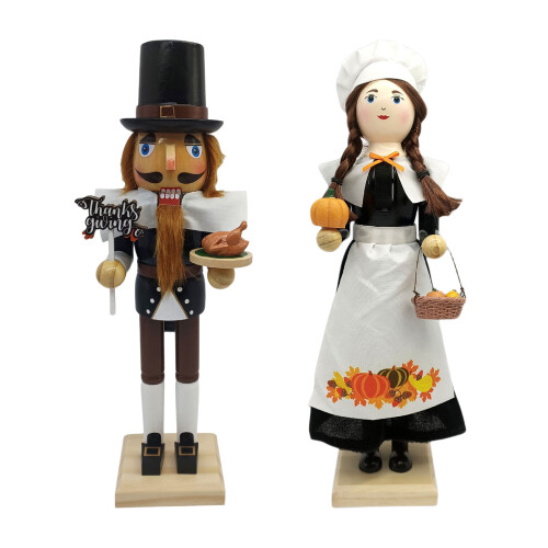 Figurines de casse-noisette en bois d'automne, objets de-LL0116 1