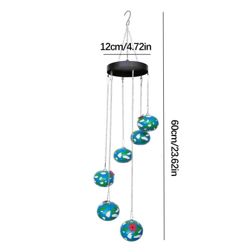 Wind Chime Hummingbird Feeder Garden Decoration