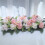 Artificial Rose Flower Arrangement For Wedding Reception-White 7