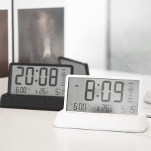 LCD-Wetteruhr mit Wecker, Kalender, Temperatur- und Luftfeuchtigkeitsanzeige