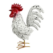 Tuin Kip Yard Art Outdoor Achtertuin Gazons Stakes Hen Yard-Wit