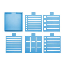 Notizblock-Vorlage und Basis für Posts-It-Notizen mit-Blau