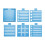 Notizblock-Vorlage und Basis für Posts-It-Notizen mit-Blau 1