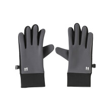 Kids Fleece Lined Winter Gloves with Touchable-Dark Grey XL