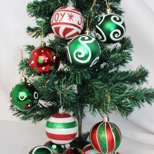 Shatterproof Silver Christmas Ornaments 36pcs 2
