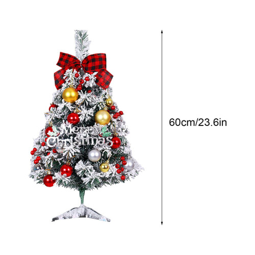 Viflosae green flocking indoor Christmas tree 60cm 2