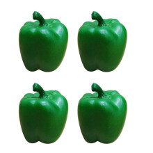 Set van 4 realistische neppe chilipeperdecoraties voor-Groente