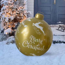 Boule de Noël gonflable en PVC, décoration extérieure de 60 cm