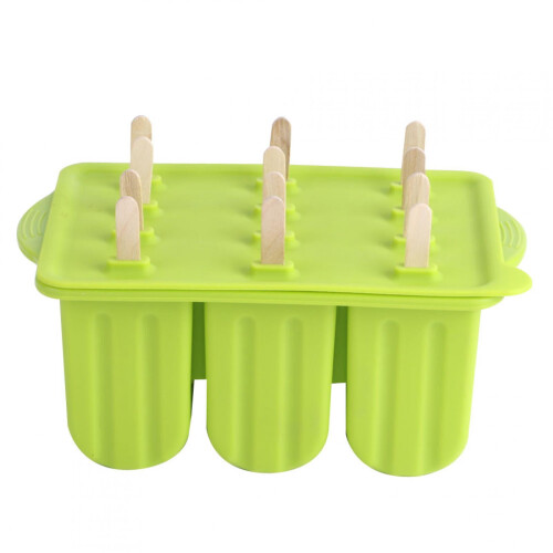 Molde de paletas clasico de silicona verde grande 1