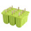 Molde de paletas clasico de silicona verde grande 3